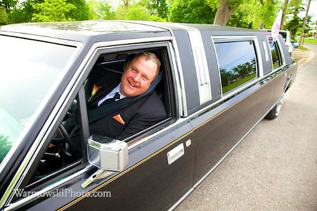 John Gaines took the helm of a fellow car club member's limo.