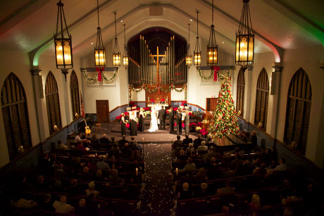  Church in Springfield was still beautifully decorated for Christmas