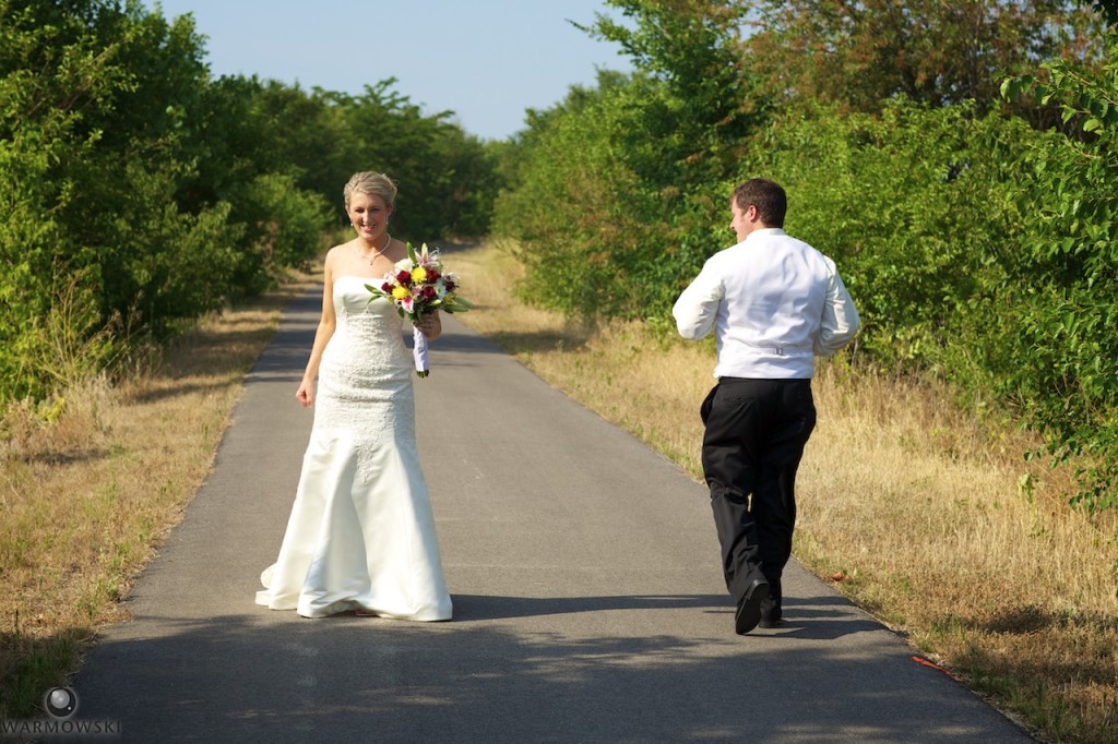 Amanda & Luke on the running path where they met in Springfield's Centennial Park. 