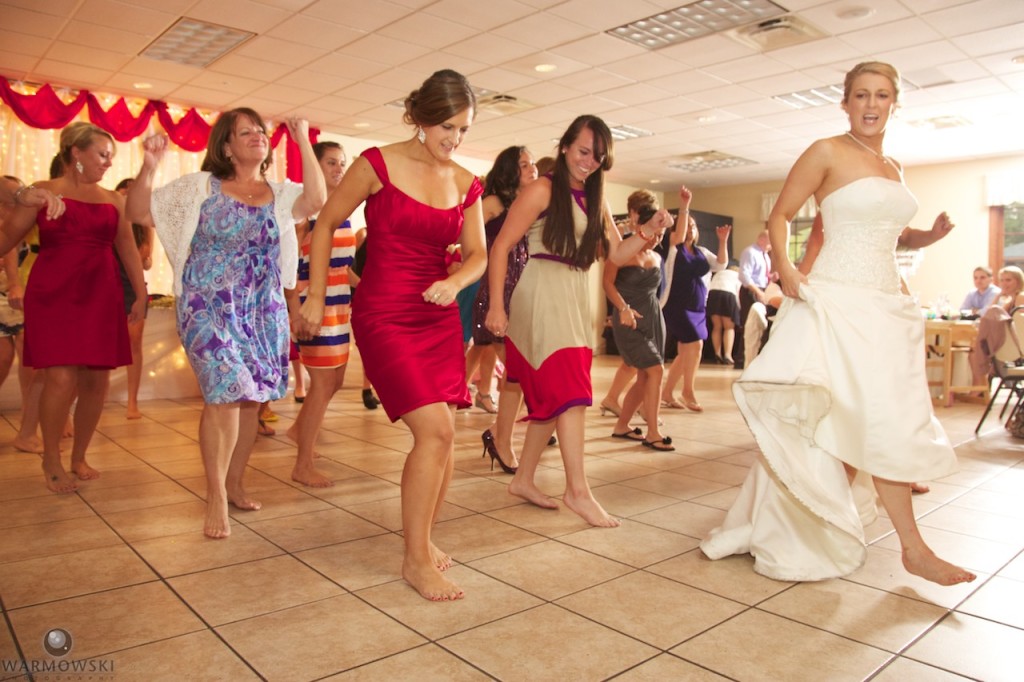 Amanda organized a flash mob dance at their wedding reception.