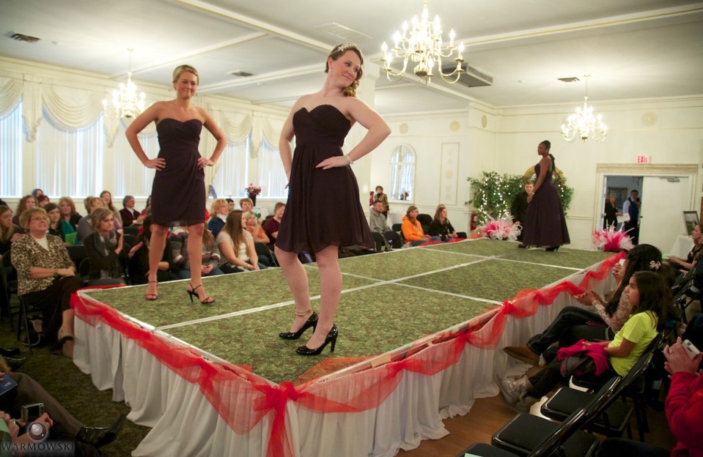 Black formal dresses — Girls in White Satin at the Jacksonville Bridal Expo. See link above for more photos.