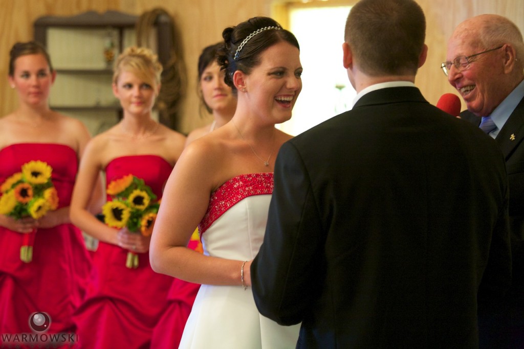 Kassie & Matt had their wedding ceremony inside the banquet hall at Buena Vista Farms.