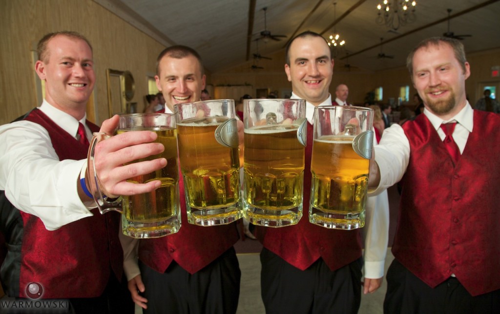 Matt with his groomsmen at Buena Vista Farms.