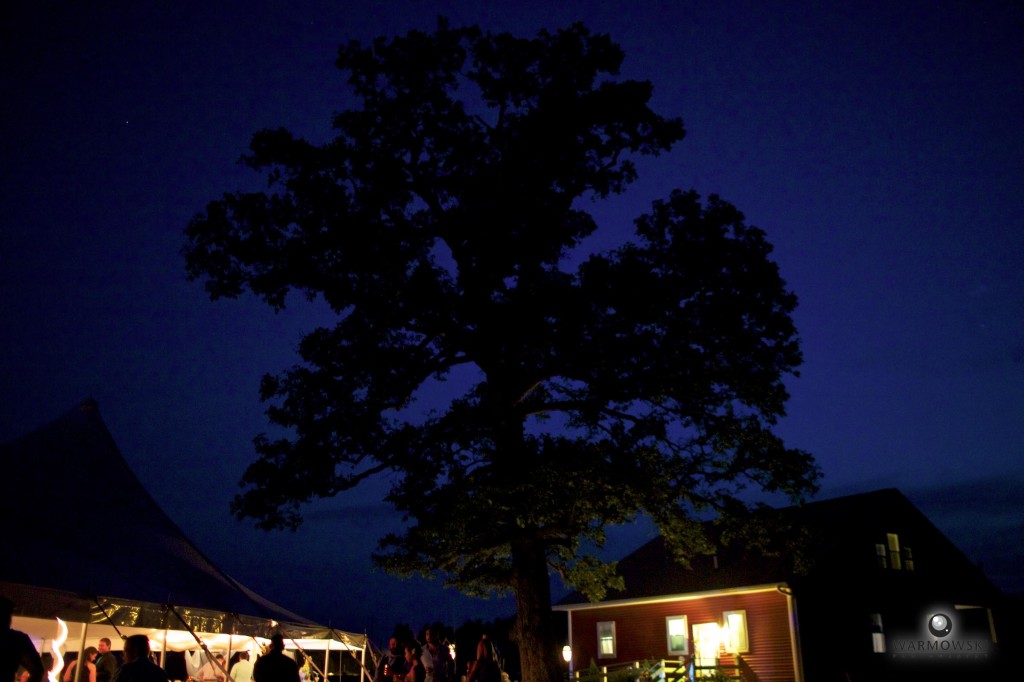 tent at dusk