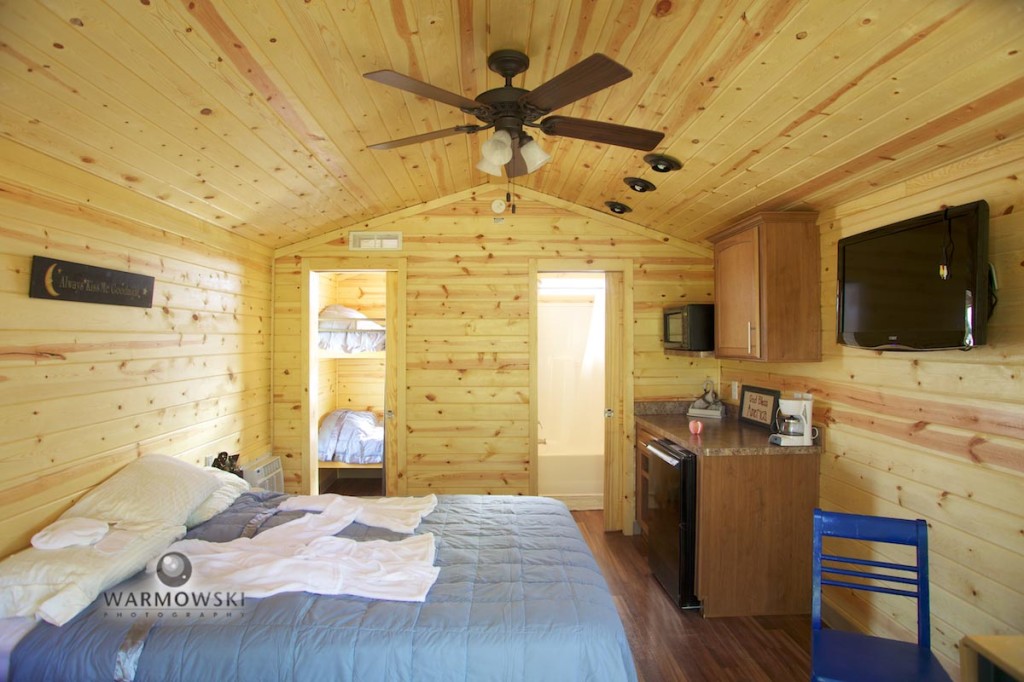 woody cabin interior