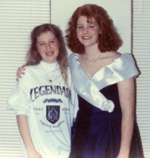 Tiffany Hermon Warmowski & Michelle McIntyre Davlantis circa February 29, 1992 in Lynwood, IL