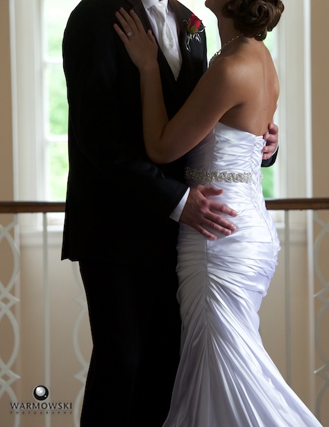 Portraits upstairs at Annie Merner Chapel, MacMurray College. Wedding photography by Steve & Tiffany Warmowski