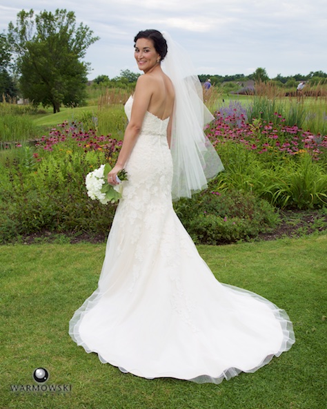 Outdoor portraits featuring eco-conscious roughs, Geneva National Golf Club. Wedding photography by Steve & Tiffany Warmowski