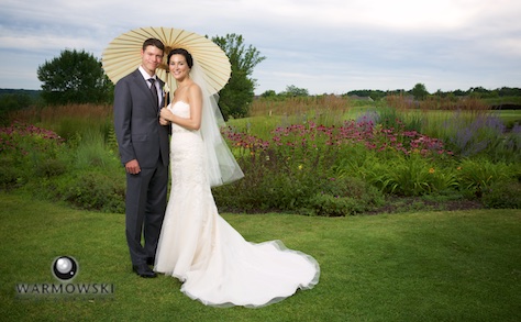 Outdoor portraits featuring eco-conscious roughs, Geneva National Golf Club. Wedding photography by Steve & Tiffany Warmowski