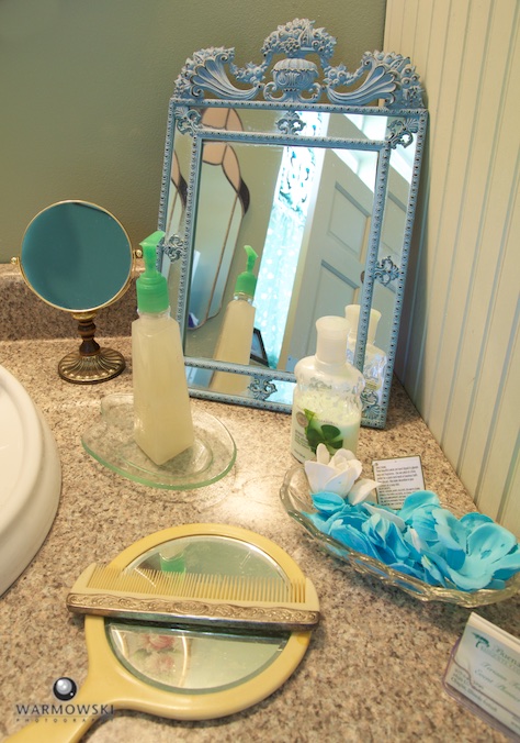 Restroom details, Buena Vista Farms wedding venue. Wedding photography by Steve & Tiffany Warmowski