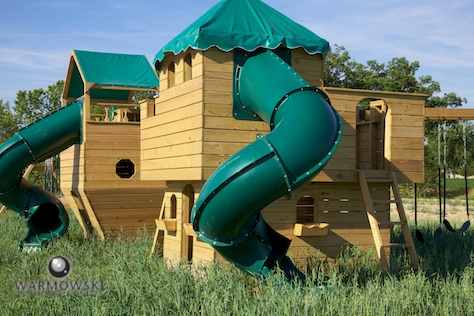 Outdoor play equipment at Buena Vista Farms wedding venue. Wedding photography by Steve & Tiffany Warmowski