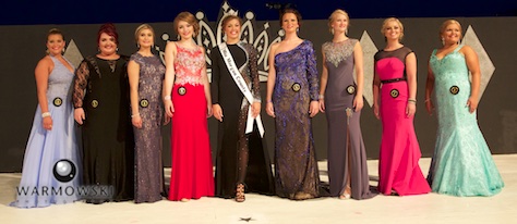 Morgan County Fair Queen contestants in evening gowns (from left) Paige Hamilton, Marrion Ore, Autumn Browning, Blaire Long, Cassidy Crow, Jessica Shumaker, Taylor Zoerner and Breann Burt